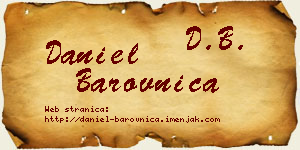 Daniel Barovnica vizit kartica